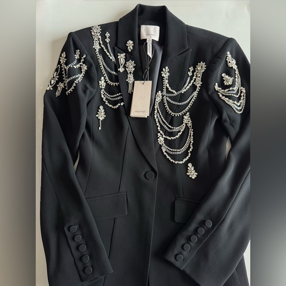 Cinq A Sept Cheyenne Rhinestone Chain Blazer - Picture 7 of 10